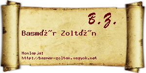 Basmár Zoltán névjegykártya